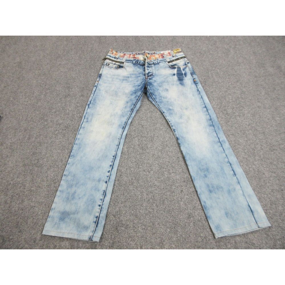 Desigual Pants Mens 36 Blue‎ Denim Jeans Straight Regular Fit Button Fly 36X31